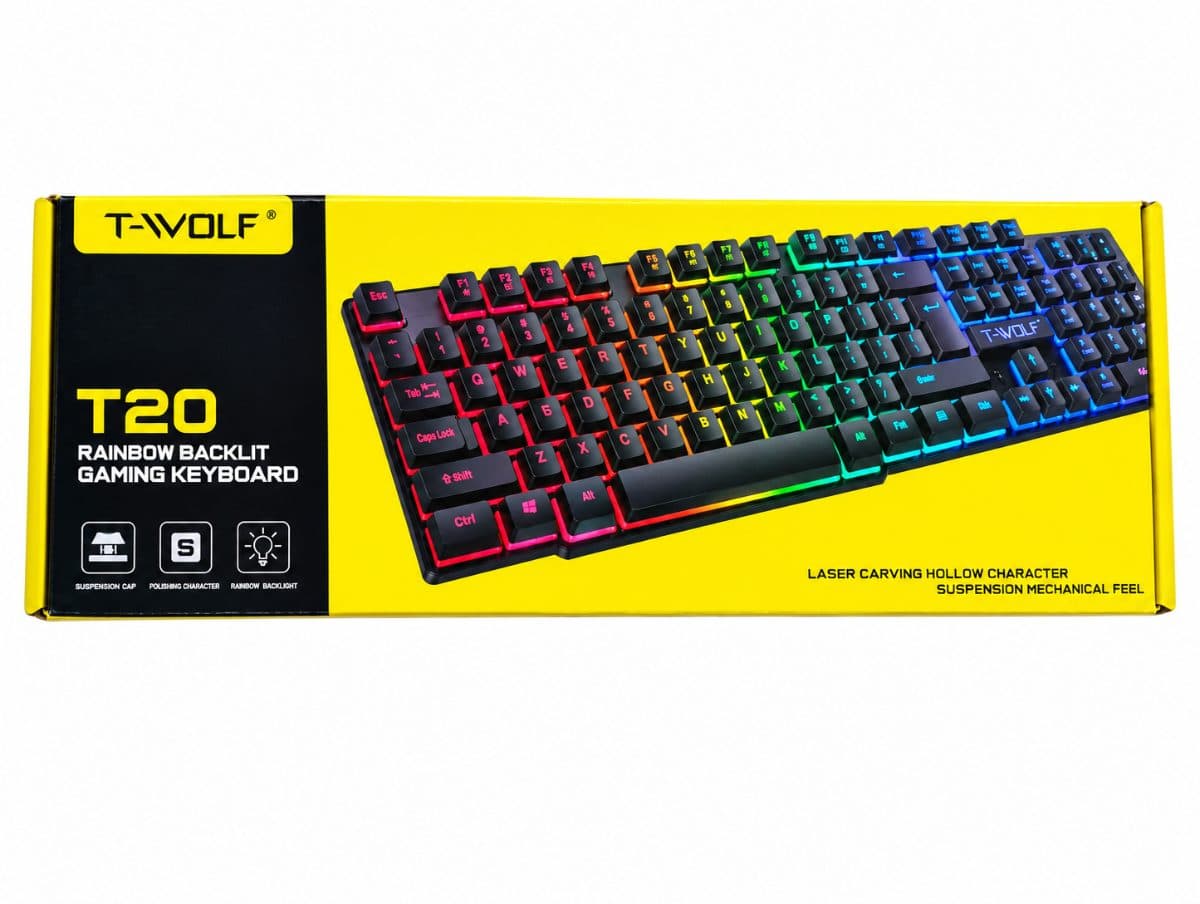 T-WOLF T20 RAINBOW GAMING KEYBOARD preview 2