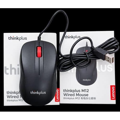 THINKPLUS M12 Wired USB Optical Mouse — Click Smarter, Work Better! preview 2